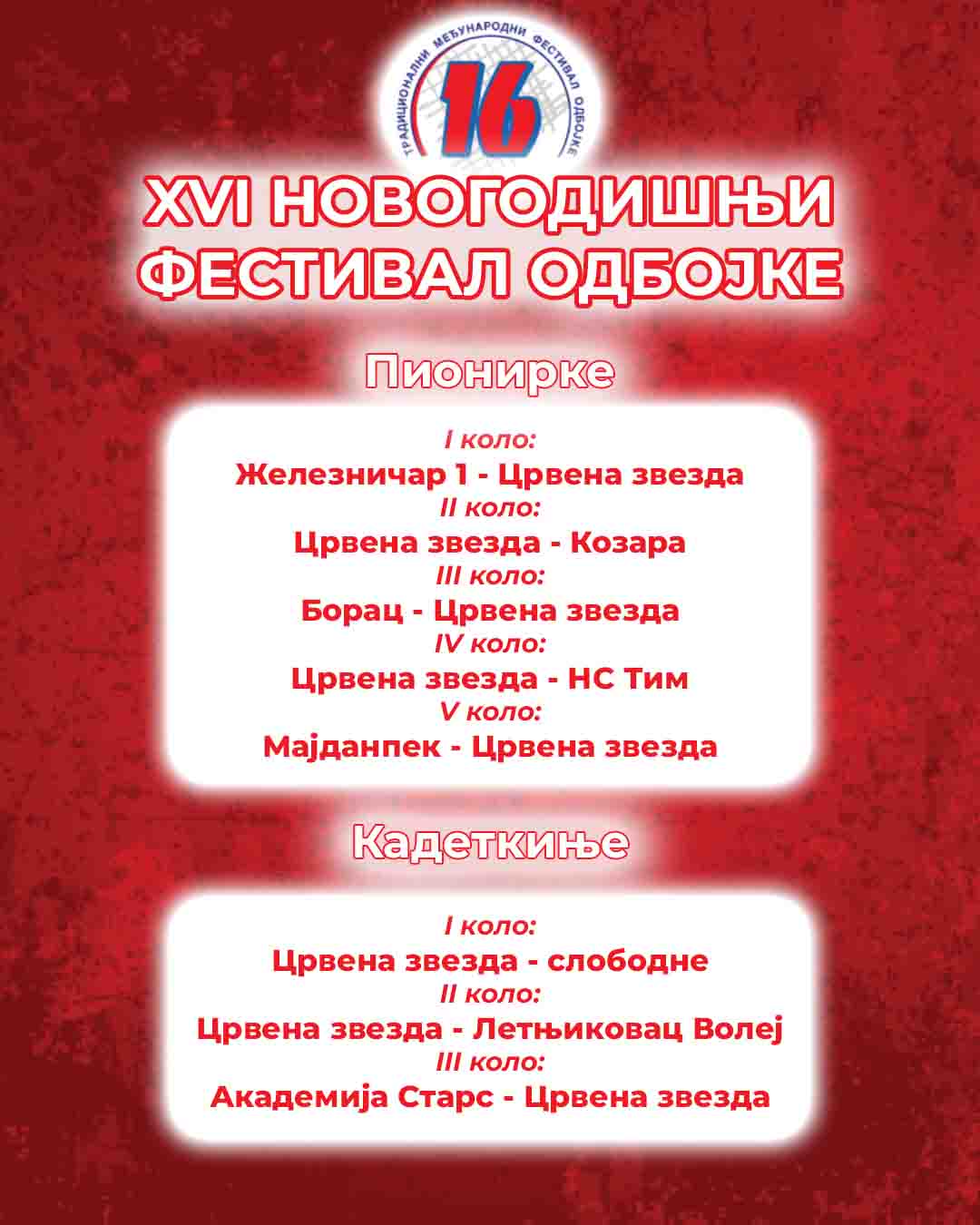 XVI novogodisnji festival odbojke 2