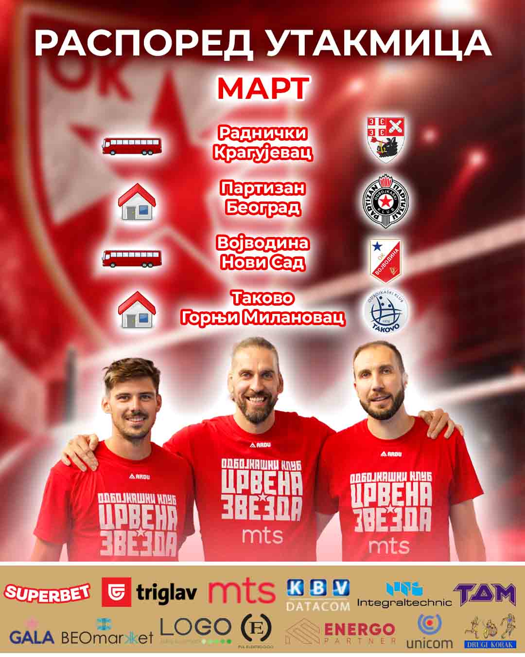 Raspored utakmica seniori 6